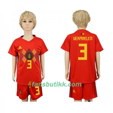 Fotball-VM 2018 Belgia drakt Vermaelen 3 Barn Hjemmetrøye